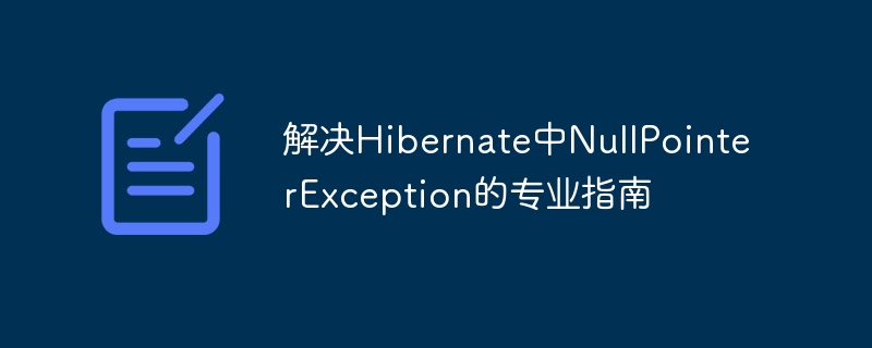解决Hibernate中NullPointerException的专业指南