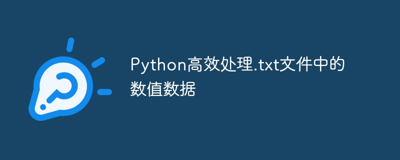 Python高效处理.txt数据技巧