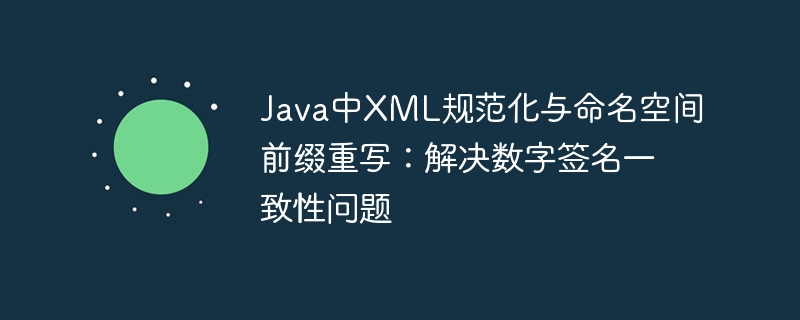 Java中XML规范化与命名空间前缀重写:解决数字签名一致性问题