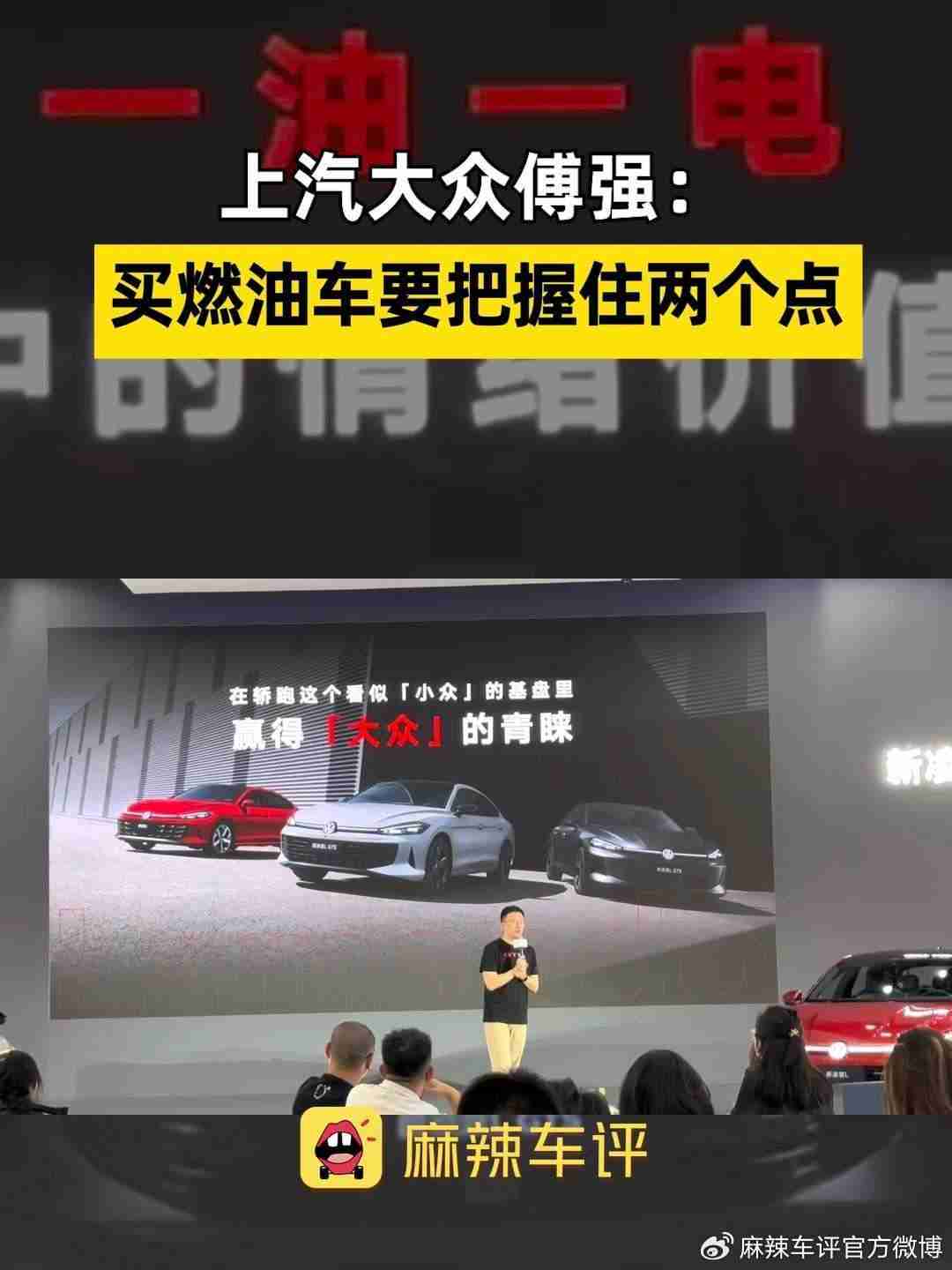 上汽大众傅强：未来燃油车声浪、换挡机械感会成为奢侈品