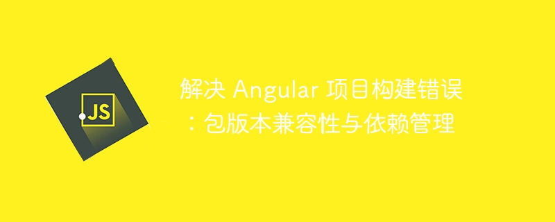解决 Angular 项目构建错误:包版本兼容性与依赖管理