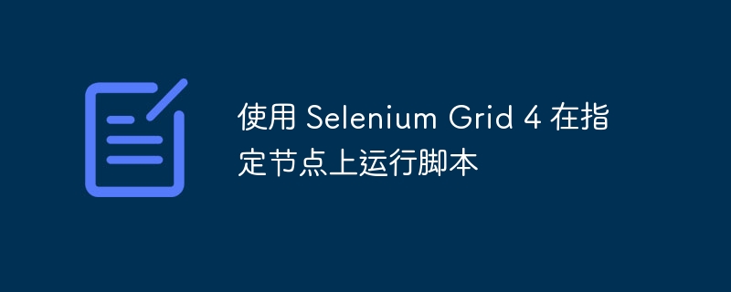 使用 Selenium Grid 4 在指定节点上运行脚本