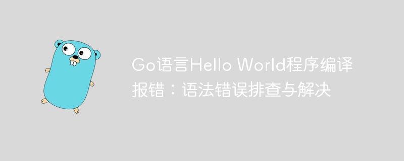 Go语言Hello World程序编译报错：语法错误排查与解决