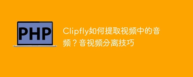 Clipfly视频转音频教程分享