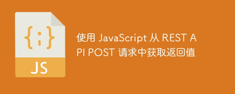 使用 JavaScript 从 REST API POST 请求中获取返回值