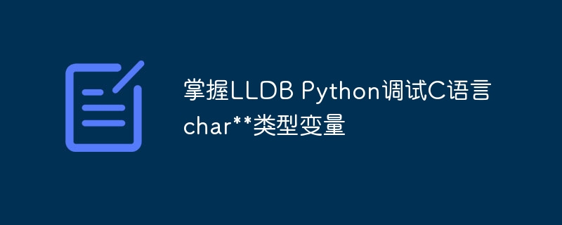 LLDB调试C语言char变量方法