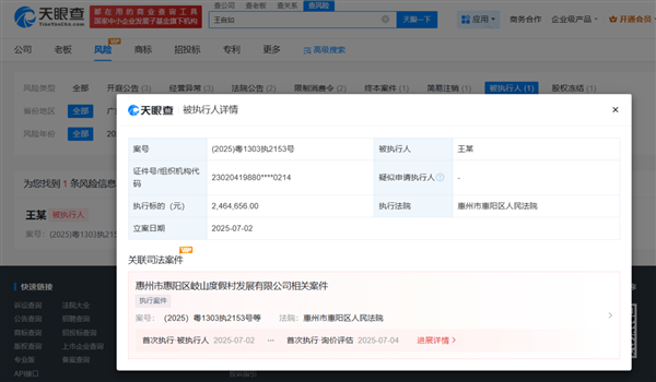 进军AI领域二次创业后 王自如再成被执行人 执行标的超246万