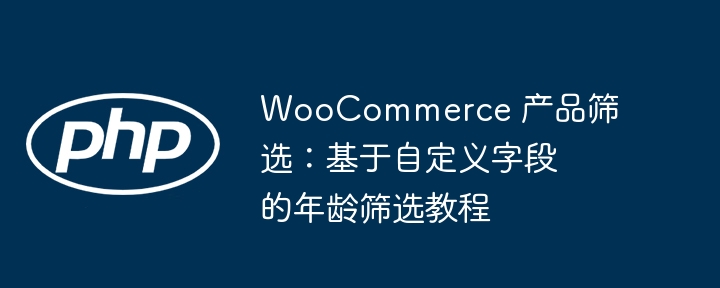 WooCommerce 产品筛选：基于自定义字段的年龄筛选教程