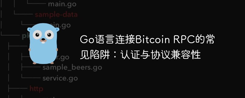 Go语言连接Bitcoin RPC的常见陷阱：认证与协议兼容性