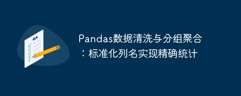 Pandas列名标准化与分组技巧