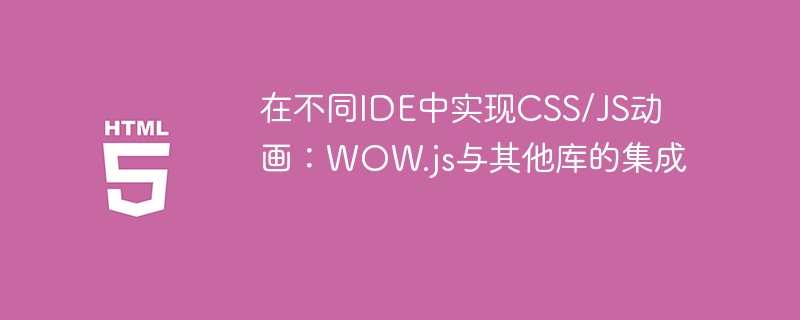 在不同IDE中实现CSS/JS动画:WOW.js与其他库的集成