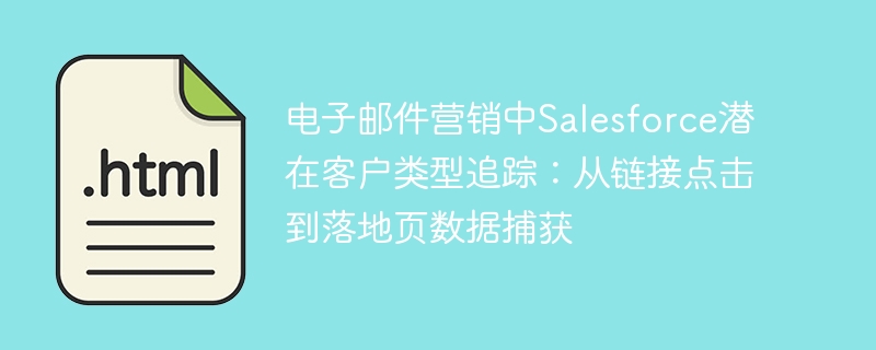 电子邮件营销中Salesforce潜在客户类型追踪：从链接点击到落地页数据捕获

