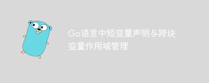 Go语言中短变量声明与跨块变量作用域管理