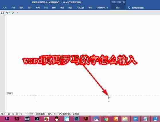 word页码罗马数字怎么输入