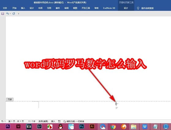 Word设置罗马数字页码方法详解