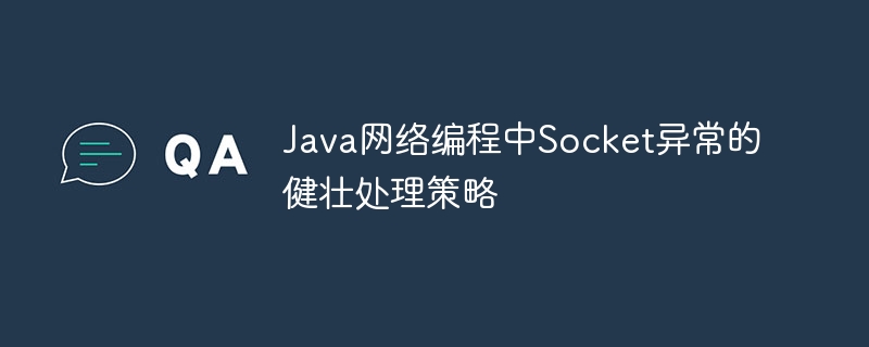 Java网络编程中Socket异常的健壮处理策略
