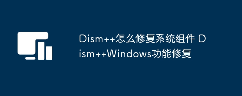 Dism++系统修复教程Windows功能修复指南