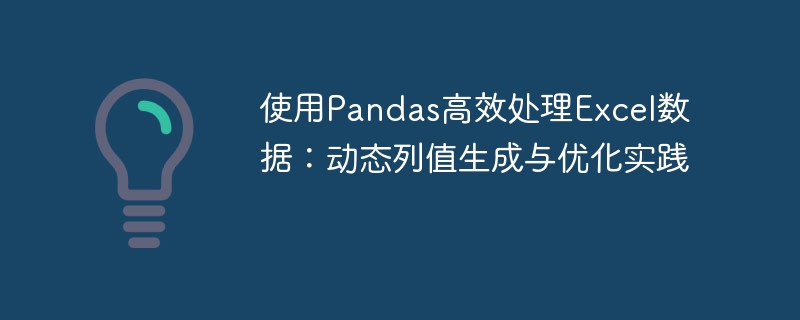 使用Pandas高效处理Excel数据：动态列值生成与优化实践
