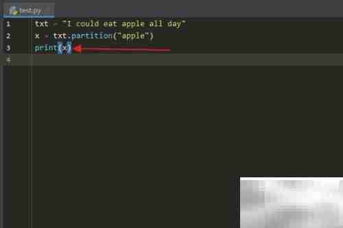 Python字符串partition()用法