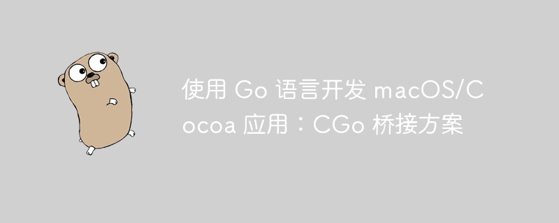 使用 Go 语言开发 macOS/Cocoa 应用：CGo 桥接方案
