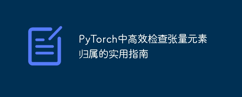 PyTorch中高效检查张量元素归属的实用指南
