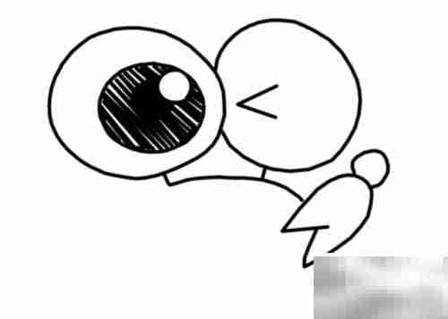 大眼睛螃蟹简笔画