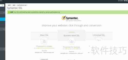 Plesk一键申请Symantec免费证书