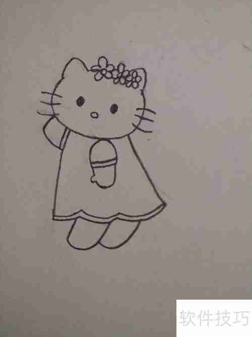 画可爱的Hello Kitty五步曲