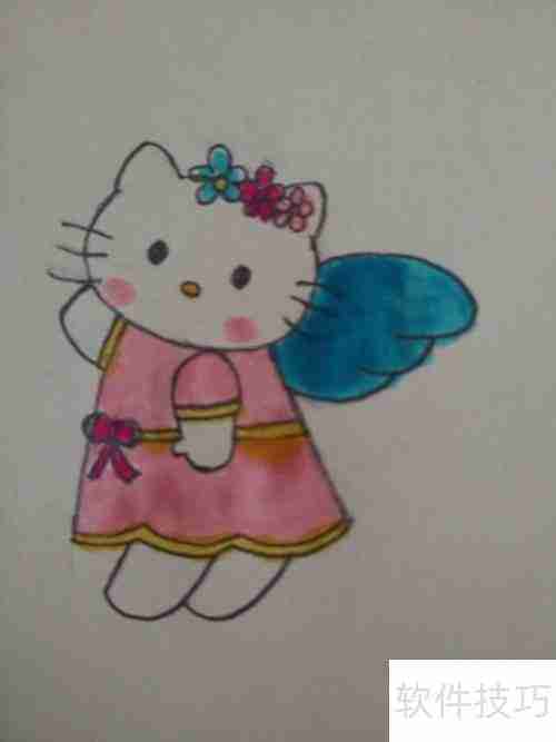 画可爱的Hello Kitty五步曲