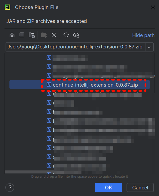 PyCharm安装Continue插件对接Deepseek