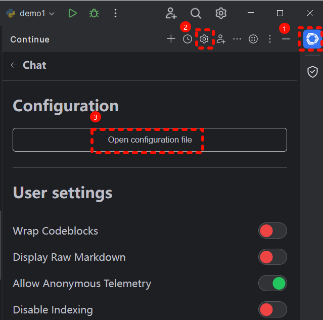 PyCharm安装Continue插件对接Deepseek