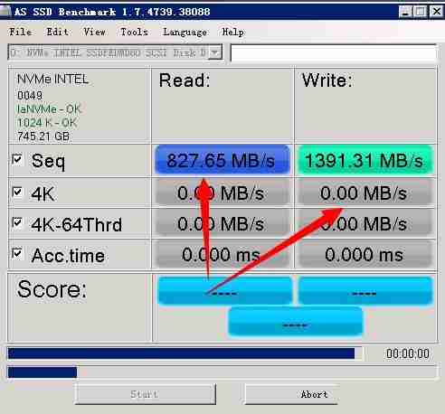 AS SSD Benchmark测试SSD硬盘的方法
