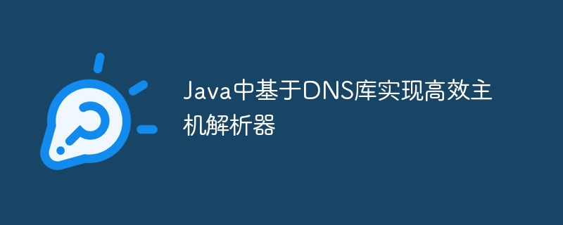 JavaDNS库高效解析主机技巧