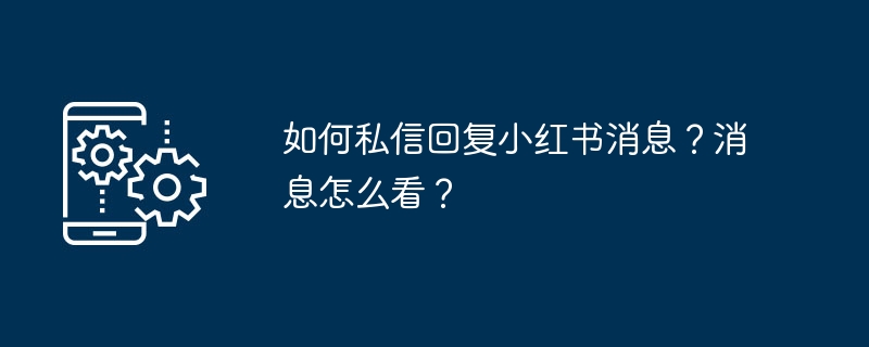 如何私信回复小红书消息?消息怎么看?