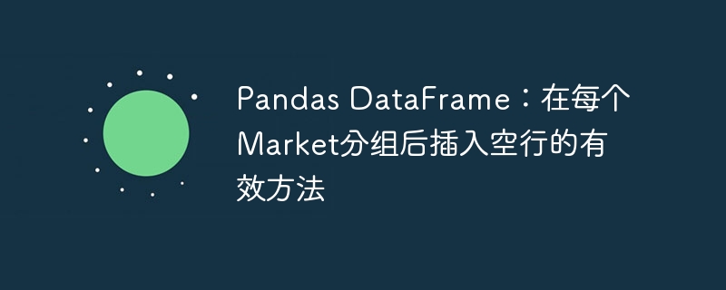 Pandas DataFrame：在每个Market分组后插入空行的有效方法