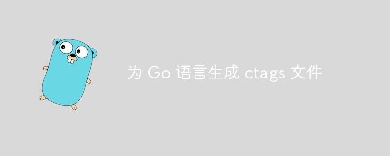 为 Go 语言生成 ctags 文件