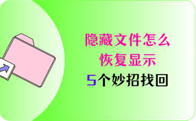 文件夹加密隐藏怎么恢复原文件