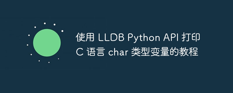 使用 LLDB Python API 打印 C 语言 char 类型变量的教程