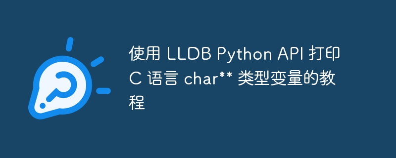 LLDB打印C语言char变量方法详解