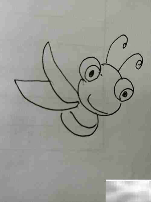 简笔画:大眼睛小蜻蜓