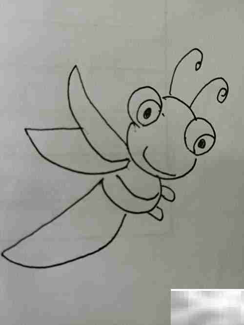 简笔画:大眼睛小蜻蜓