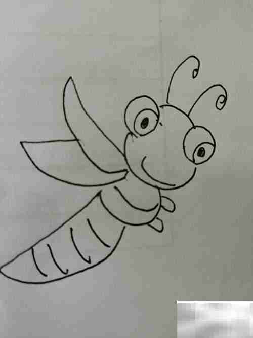 简笔画:大眼睛小蜻蜓