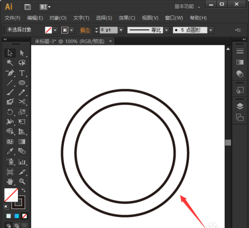 ai如何将线条变成圆头