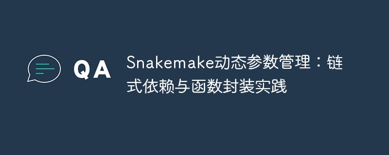 Snakemake动态参数管理：链式依赖与函数封装实践
