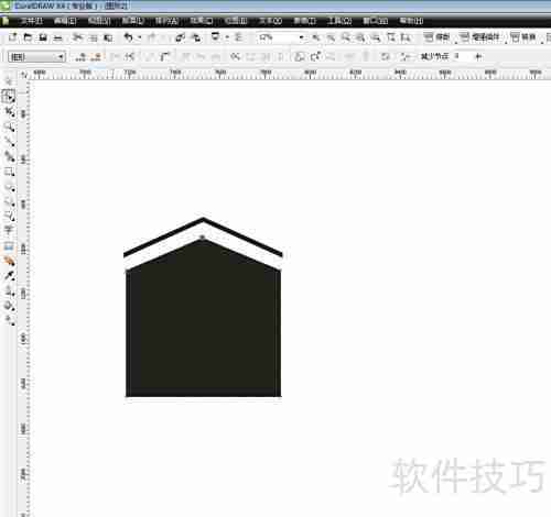 CDR绘制矢量小房子图标
