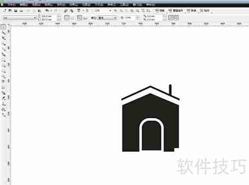 CDR绘制矢量小房子图标