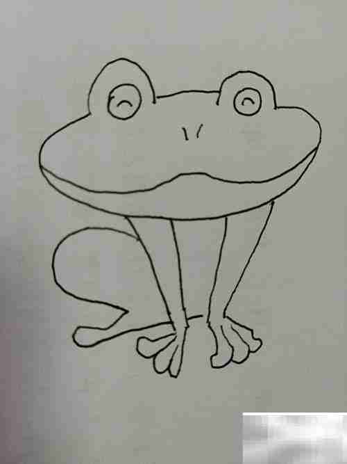 大眼睛小青蛙绘画教程