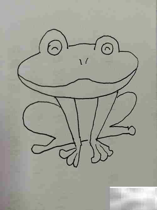 大眼睛小青蛙绘画教程