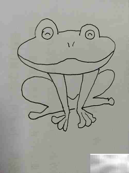 大眼睛小青蛙绘画教程