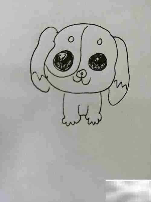 大眼睛小狗绘画教程